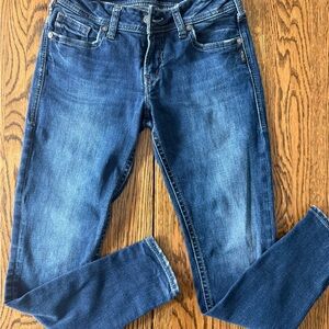 Silver Jeans Women's Dark Blue Skinny Jeans